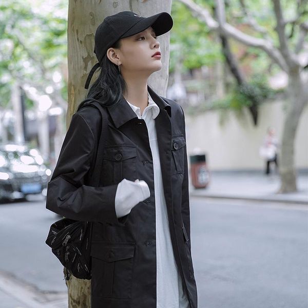 women's trench coats fall black coat female korean single breasted safari style women wind zz4q, Tan;black
women's trench coats fall black coat female korean single breasted safari style women wind zz4q, Tan;black