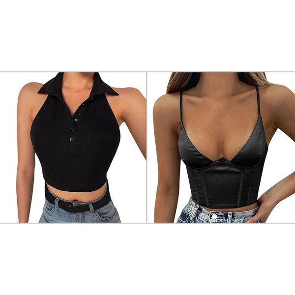 women's t-shirt sling solid color sports vest slim low-cut v-neck halter black & ribbed crop size, White
women's t-shirt sling solid color sports vest slim low-cut v-neck halter black & ribbed crop size, White