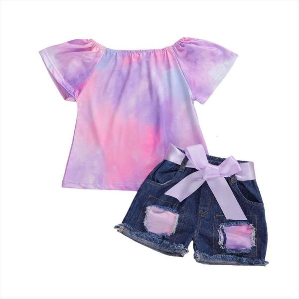 1 6years kids baby girl outfits 2pcs short sleeve colorful printing t shirt amp jeans shorts set, White
1 6years kids baby girl outfits 2pcs short sleeve colorful printing t shirt amp jeans shorts set, White