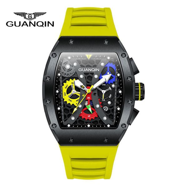 wristwatches guanqin 2021 mens automatic watches rubber strap waterproof 50 multifunction skeleton mechanical watch, Slivery;brown
wristwatches guanqin 2021 mens automatic watches rubber strap waterproof 50 multifunction skeleton mechanical watch, Slivery;brown