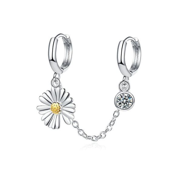 hoop & huggie fashion chain tassel earrings cute daisy flower zirconia two hole small huggies female double pierce earring jewelry gifts, Golden;silver
hoop & huggie fashion chain tassel earrings cute daisy flower zirconia two hole small huggies female double pierce earring jewelry gifts, Golden;silver