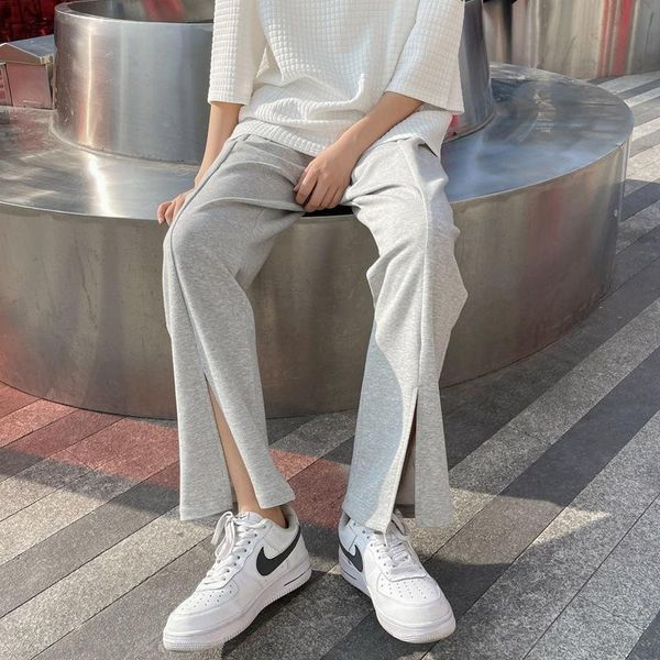 men's casual pants summer style slit knit trousers tide brand straight leg wide sports lovers, Black
men's casual pants summer style slit knit trousers tide brand straight leg wide sports lovers, Black