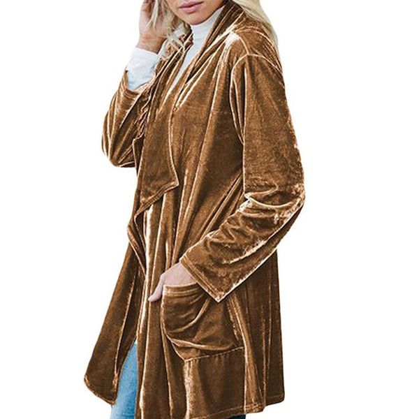 women's trench coats solid velvet blazer jacket elegant ladies coat female long slim casual lapel office business blazers s-xxl, Tan;black
women's trench coats solid velvet blazer jacket elegant ladies coat female long slim casual lapel office business blazers s-xxl, Tan;black