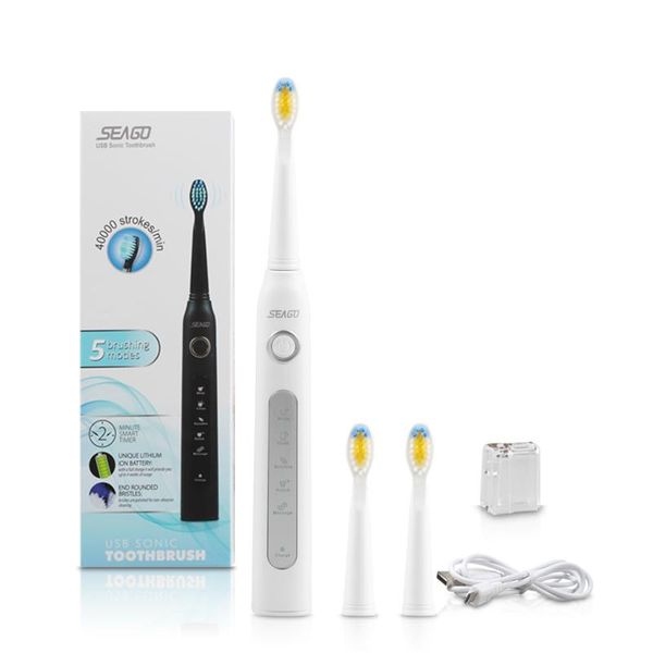 smart electric toothbrush seago sonische elektrische tandenborstel sg-507 volwassen waterdichte ipx7 5 modus usb opladen oplaadbare tand bor