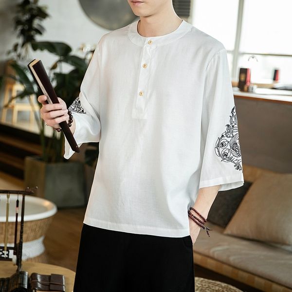 summer men linen shirt chinese style retro casual v-neck plus size embroidery traditional asian tang suit for man 10876, Red
summer men linen shirt chinese style retro casual v-neck plus size embroidery traditional asian tang suit for man 10876, Red