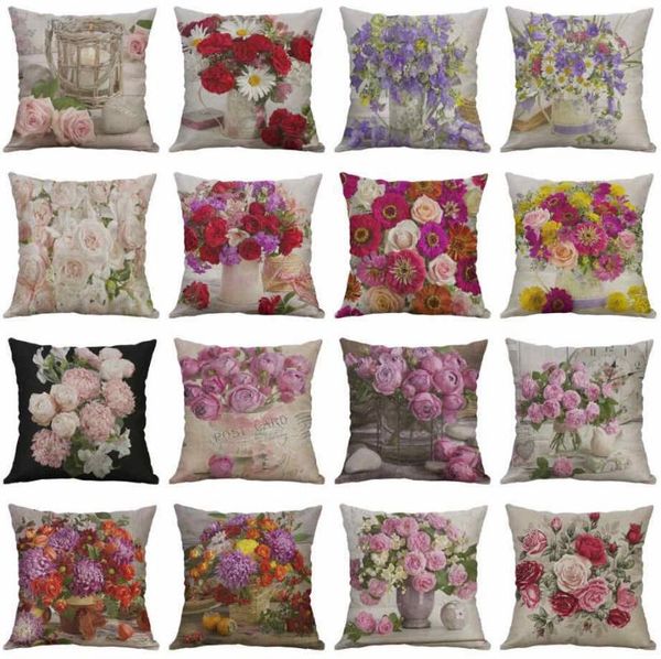vintage flower cotton linen cushion cover throw pillow case sofa home decor cushion/decorative
vintage flower cotton linen cushion cover throw pillow case sofa home decor cushion/decorative