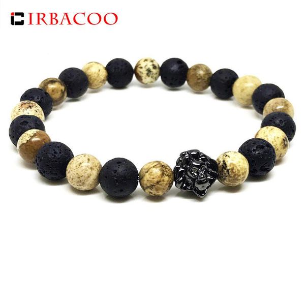 charm bracelets irbacoo 2021 fashion mens bracelet picture stone lava with cz lion for men jewelry gift, Golden;silver
charm bracelets irbacoo 2021 fashion mens bracelet picture stone lava with cz lion for men jewelry gift, Golden;silver