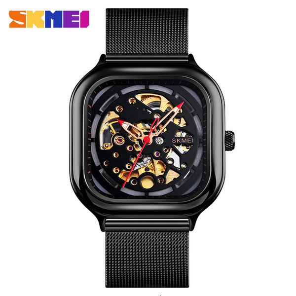 skmei mechanical men watch automatic quartz waterproof hollow art strainless steel tape montre homme 9184 clock, Slivery;brown
skmei mechanical men watch automatic quartz waterproof hollow art strainless steel tape montre homme 9184 clock, Slivery;brown