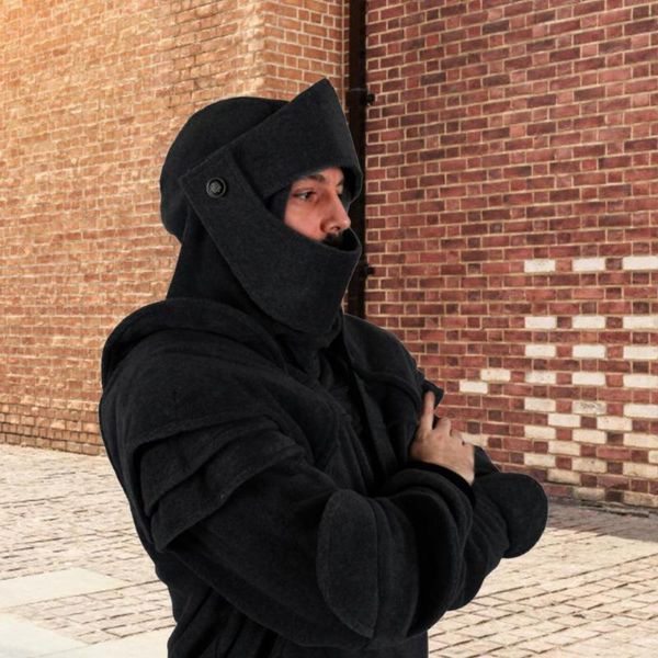 men's hoodies & sweatshirts warm solid color front pocket pullover hoodie medieval style face cover hooded men sweatshirt halloween clo, Black
men's hoodies & sweatshirts warm solid color front pocket pullover hoodie medieval style face cover hooded men sweatshirt halloween clo, Black
