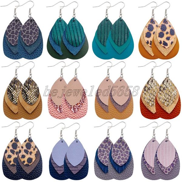 multi-layer faux pu leather earrings lightweight leopard teardrop dangle ear for women fashion pendant jewelry accessory new, Silver
multi-layer faux pu leather earrings lightweight leopard teardrop dangle ear for women fashion pendant jewelry accessory new, Silver