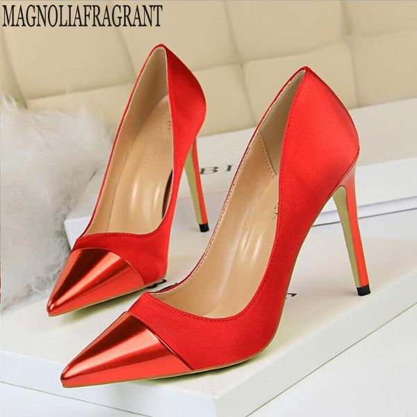 dress shoes satin stitching women's pointed nightclub single fashion slim high heels casual spring and autumn mm355, Black
dress shoes satin stitching women's pointed nightclub single fashion slim high heels casual spring and autumn mm355, Black
