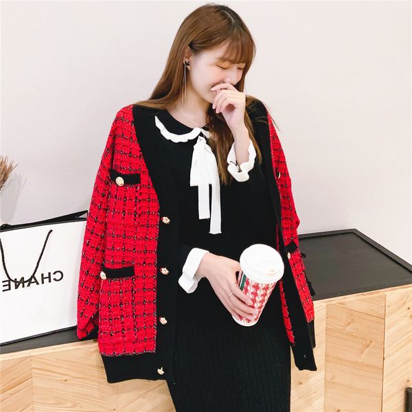 sweaters women autumn mesh jacket large dimensions cardigans loose chess jumpers korean clothes robe long coat female sweater, White;black
sweaters women autumn mesh jacket large dimensions cardigans loose chess jumpers korean clothes robe long coat female sweater, White;black