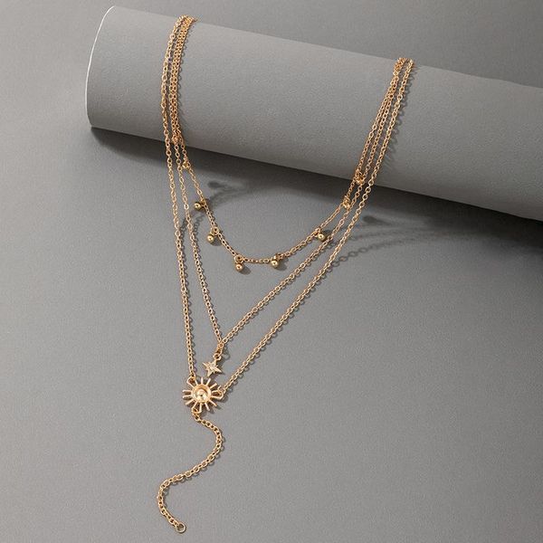 gold color choker necklace for women 3 layers star sun pendant chain necklaces & pendants velvet chokers fashion jewelry, Silver
gold color choker necklace for women 3 layers star sun pendant chain necklaces & pendants velvet chokers fashion jewelry, Silver