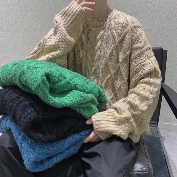 men's sweaters autumn winter o-neck sweater men warm fashion retro knitted pullover korean loose casual long-sleeved mens jumper, White;black
men's sweaters autumn winter o-neck sweater men warm fashion retro knitted pullover korean loose casual long-sleeved mens jumper, White;black