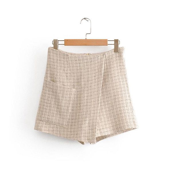 women's shorts casual zip small fragrant wool commuter loose suit skirt delicate beige, White;black 
women's shorts casual zip small fragrant wool commuter loose suit skirt delicate beige, White;black