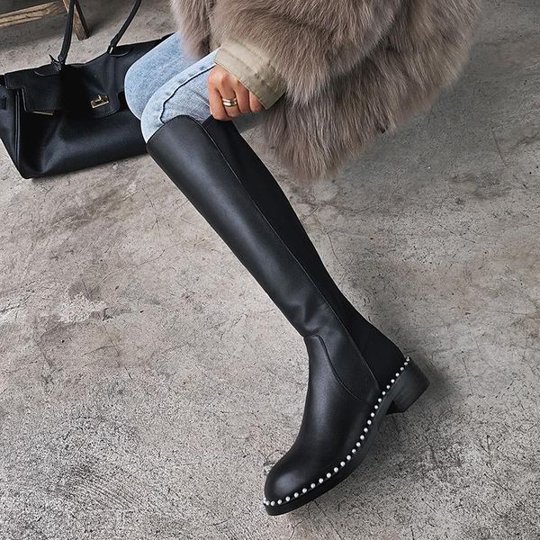 boots zipper pearl cavalier heel women's fall winter 2021 lace up british fashion high, Black
boots zipper pearl cavalier heel women's fall winter 2021 lace up british fashion high, Black