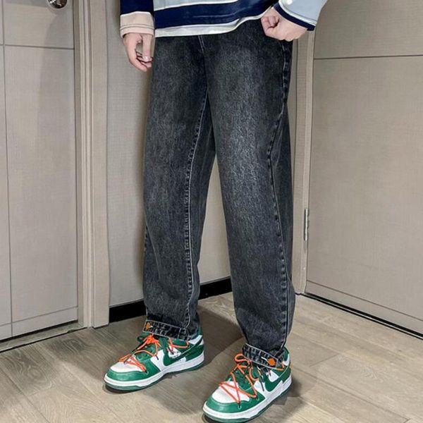 men's jeans autumn loose-fitting straight-leg classic harajuku fashion retro casual elastic waist trousers, Blue
men's jeans autumn loose-fitting straight-leg classic harajuku fashion retro casual elastic waist trousers, Blue
