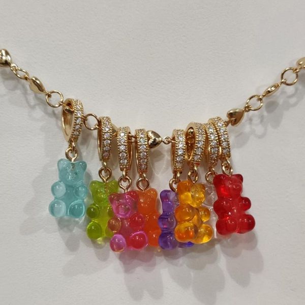 chains cute transparent jelly bear zircon pendants heart golden necklace for women mini shiny metal clavicle chain christmas gifts, Silver
chains cute transparent jelly bear zircon pendants heart golden necklace for women mini shiny metal clavicle chain christmas gifts, Silver