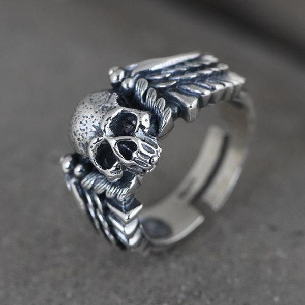 punk skull ring 925 silver fashion original s925 sterling rings for men jewelry adjustable size cluster, Golden;silver
punk skull ring 925 silver fashion original s925 sterling rings for men jewelry adjustable size cluster, Golden;silver