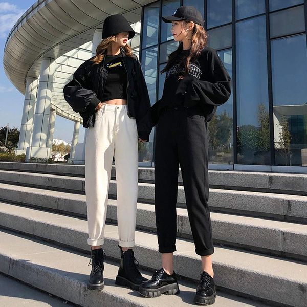 women's jeans elastic waist women loose straight radish pants high was thin nine points wild mother harem, Blue
women's jeans elastic waist women loose straight radish pants high was thin nine points wild mother harem, Blue