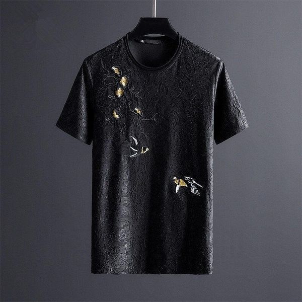 men's tracksuits summer black mens sets (t-shirt+pants) luxury short sleeve plum flower embroidery male slim man set plus size 6xl, Gray
men's tracksuits summer black mens sets (t-shirt+pants) luxury short sleeve plum flower embroidery male slim man set plus size 6xl, Gray