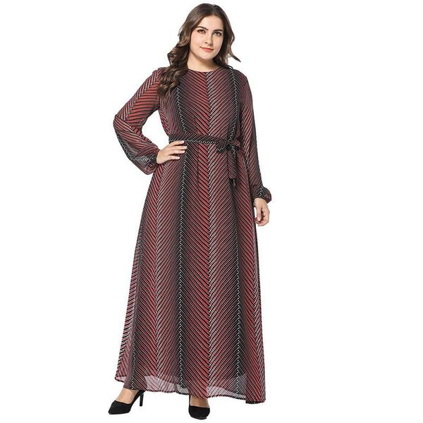 casual dresses plus size one-piece dress vintage striped brown waistband long european and american style causal sleeve vestidos, Black;gray
casual dresses plus size one-piece dress vintage striped brown waistband long european and american style causal sleeve vestidos, Black;gray