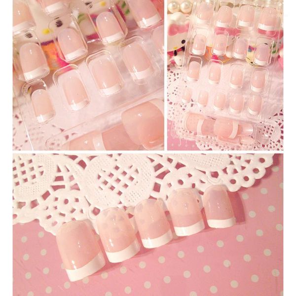 24pcs natural french short false nails acrylic full artificial faux ongles1, Red;gold
24pcs natural french short false nails acrylic full artificial faux ongles1, Red;gold