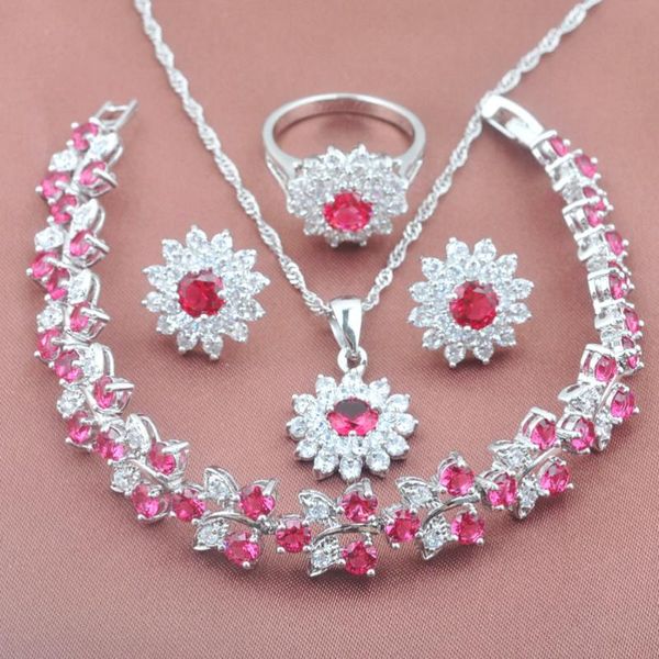 earrings & necklace rose red zirconia silver plated women's jewelry sets flower design bracelet pendant ring yz0150
earrings & necklace rose red zirconia silver plated women's jewelry sets flower design bracelet pendant ring yz0150