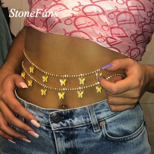 stonefans double layer butterfly waist chain rhinestone for women beach tennis belly body chain butterfly waist jewelry p0811, Silver
stonefans double layer butterfly waist chain rhinestone for women beach tennis belly body chain butterfly waist jewelry p0811, Silver