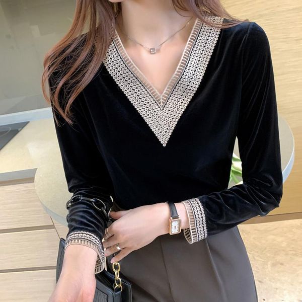 women's blouses & shirts chikichi 2021 spring and autumn korean fashion hollow v-neck black velvet loose pullover long-sleeved bottomin, White
women's blouses & shirts chikichi 2021 spring and autumn korean fashion hollow v-neck black velvet loose pullover long-sleeved bottomin, White