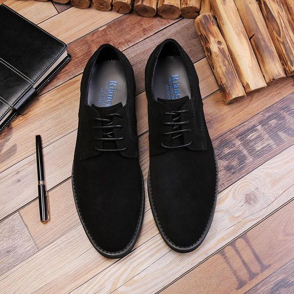 classic suede men oxford shoes fashion dress genuine leather round toe lace up business wedding office formal g264, Black
classic suede men oxford shoes fashion dress genuine leather round toe lace up business wedding office formal g264, Black