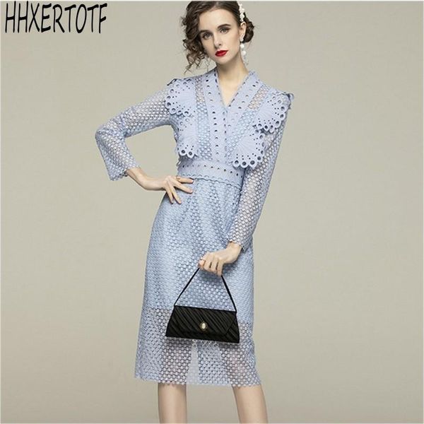 casual dresses spring elegant women hollow out lace vintage ruffle v-neck mujer long sleeve dress vestidos, Black;gray
casual dresses spring elegant women hollow out lace vintage ruffle v-neck mujer long sleeve dress vestidos, Black;gray