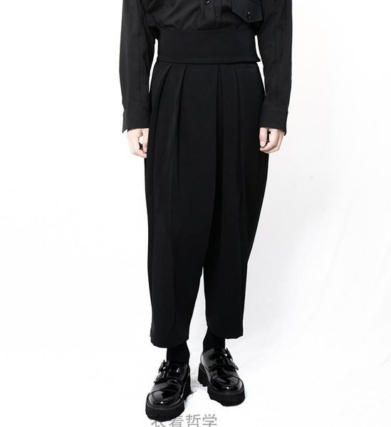 men's pants philosophy style yamamoto casual nine minutes dark harem loose magic paste waist, Black
men's pants philosophy style yamamoto casual nine minutes dark harem loose magic paste waist, Black