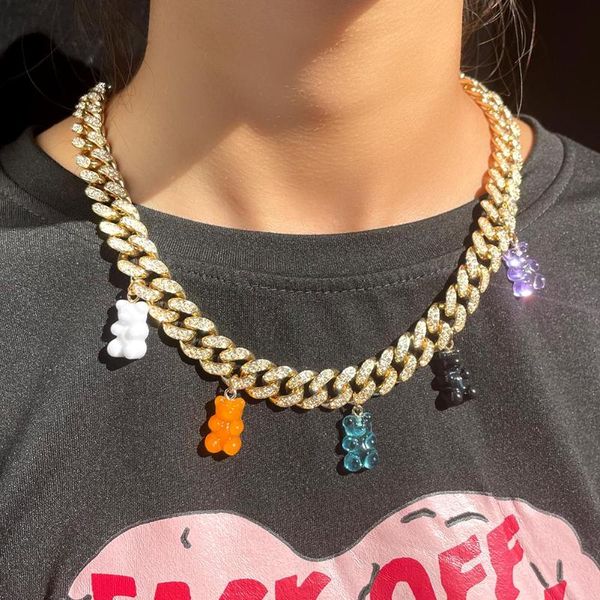 chokers 2021 rainbow gummy bear gold color cuban chain choker necklace for women out rhinestone thick hip hop jewelry, Golden;silver
chokers 2021 rainbow gummy bear gold color cuban chain choker necklace for women out rhinestone thick hip hop jewelry, Golden;silver