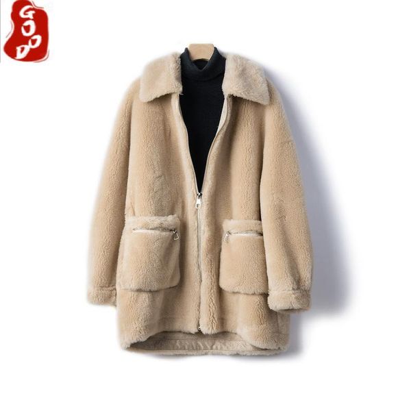 women's fur & faux winter coat women 100% real female clothes 2021 thick warm sheep shearing jacket ladies natural coats 19029, Black
women's fur & faux winter coat women 100% real female clothes 2021 thick warm sheep shearing jacket ladies natural coats 19029, Black