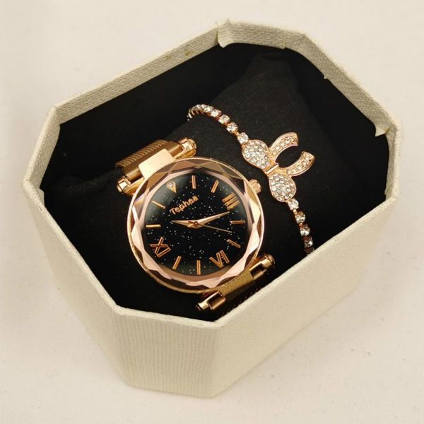 5pcs set luxury women watches magnetic starry sky female clock quartz wristwatch fashion ladies wrist watch relogio feminino wristwatches, Slivery;brown
5pcs set luxury women watches magnetic starry sky female clock quartz wristwatch fashion ladies wrist watch relogio feminino wristwatches, Slivery;brown