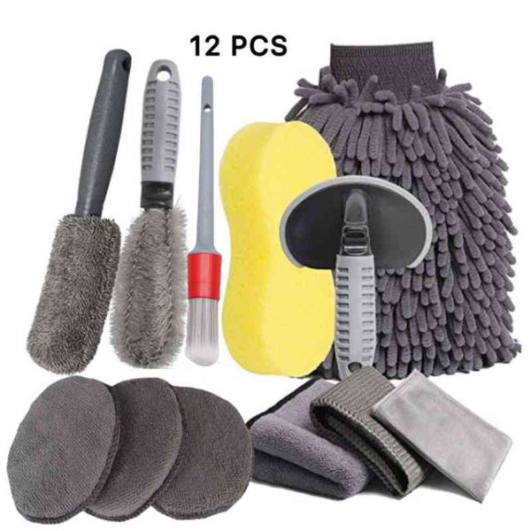 12pcs grooming wash glove polishing waxing sponge wheel hub tire brush cleaning microfiber towel car detailing
12pcs grooming wash glove polishing waxing sponge wheel hub tire brush cleaning microfiber towel car detailing