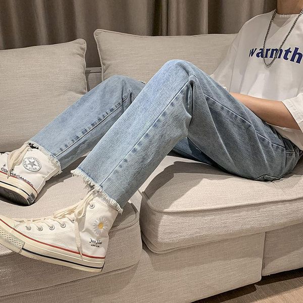 men's jeans washed blue edge for men spring summer trend thin nine-quarter denim pants slim straight trousers plus size
men's jeans washed blue edge for men spring summer trend thin nine-quarter denim pants slim straight trousers plus size