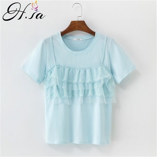 summer short sleeve tee shirt for women lace stitching fake two piece t-shirts blue white cotton femme 210430, Black
summer short sleeve tee shirt for women lace stitching fake two piece t-shirts blue white cotton femme 210430, Black