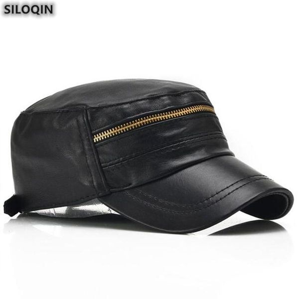 genuine leather hat spring autumn fashion sheepskin military hats for men adjustable size bone thin leisure flat cap wide brim, Blue;gray
genuine leather hat spring autumn fashion sheepskin military hats for men adjustable size bone thin leisure flat cap wide brim, Blue;gray