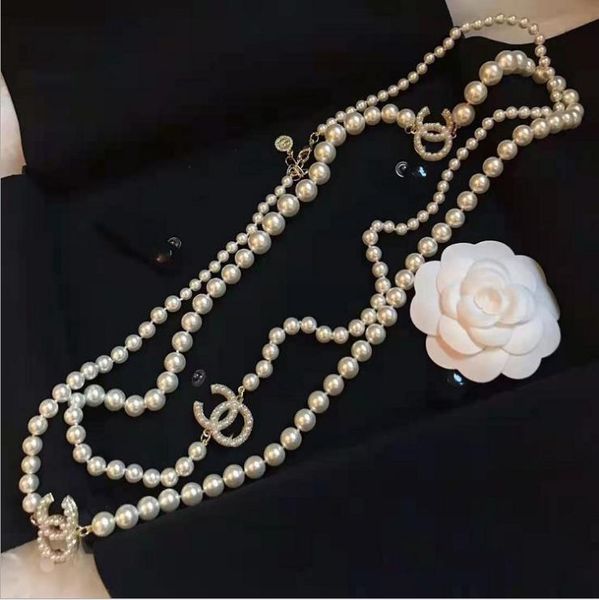 new european and american small fragrance long pearl sweater chain double clavicle chain necklace is simple and fashionable, Golden;silver
new european and american small fragrance long pearl sweater chain double clavicle chain necklace is simple and fashionable, Golden;silver