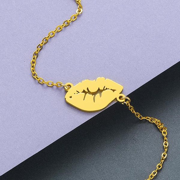 pendant necklaces women steel color kiss pendants stainless gold chains fashion jewelry on the neck female friend, Silver
pendant necklaces women steel color kiss pendants stainless gold chains fashion jewelry on the neck female friend, Silver