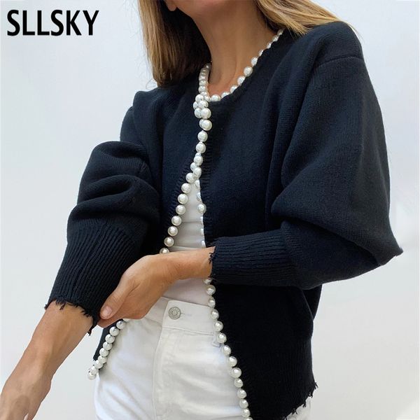 sllsky elegant pearl buttons black white cardigans women 2021 autumn winter oversize long sleeve fashion lady knitted sweater, White;black
sllsky elegant pearl buttons black white cardigans women 2021 autumn winter oversize long sleeve fashion lady knitted sweater, White;black