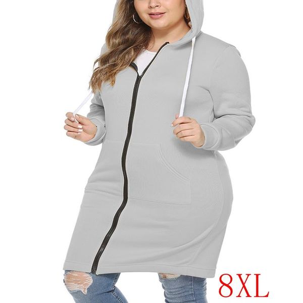 women's hoodies & sweatshirts autumn and winter plus size hoodie 4xl 5xl 6xl 7xl 8xl leisure thickening long sweatshirt with zipper poc, Black
women's hoodies & sweatshirts autumn and winter plus size hoodie 4xl 5xl 6xl 7xl 8xl leisure thickening long sweatshirt with zipper poc, Black