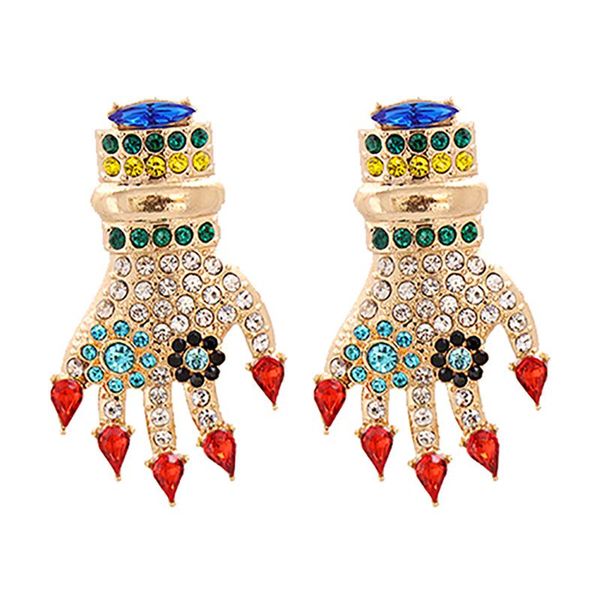 dangle & chandelier zhini personality gothic palm drop earrings for women 2021 fashion colorful crystal long earring party jewelry gift, Silver
dangle & chandelier zhini personality gothic palm drop earrings for women 2021 fashion colorful crystal long earring party jewelry gift, Silver