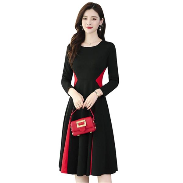 casual dresses dress 2021 korean spring o-neck long sleeve fashion fighting waist thin temperament, Black;gray
casual dresses dress 2021 korean spring o-neck long sleeve fashion fighting waist thin temperament, Black;gray