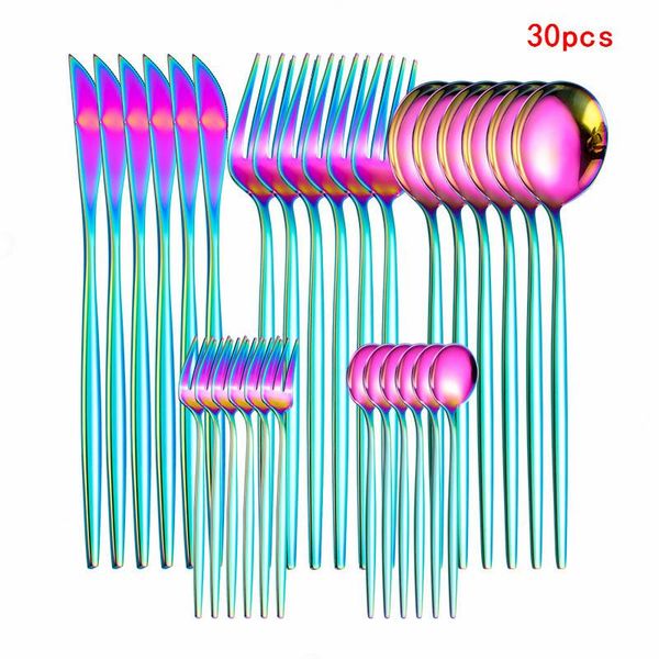 colorful dinnerware set stainless steel cutlery knives forks spoons restaurant tableware familie accessories sets
colorful dinnerware set stainless steel cutlery knives forks spoons restaurant tableware familie accessories sets