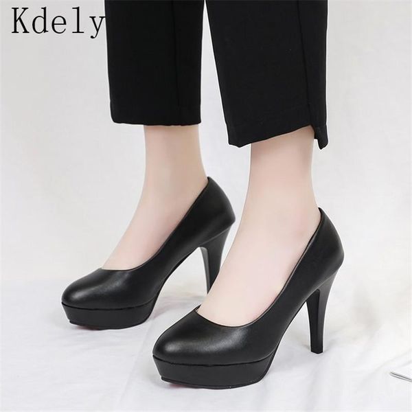 dress shoes women high heels flock platform heeled pumps night club thin heel plus big size 34-42, Black 
dress shoes women high heels flock platform heeled pumps night club thin heel plus big size 34-42, Black