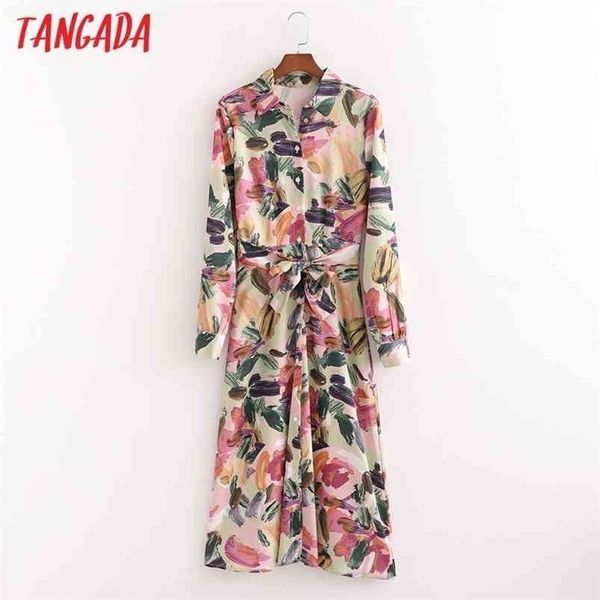 tangada spring fashion vintage women print shirt dress long sleeve office ladies midi with slash 1d81 210701, Black;gray
tangada spring fashion vintage women print shirt dress long sleeve office ladies midi with slash 1d81 210701, Black;gray