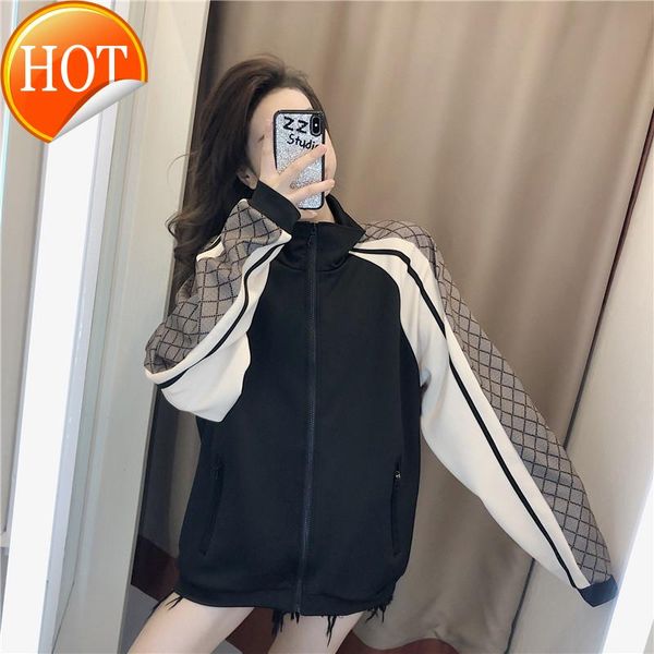 spring 2021 coat women's net red ins super fire sports and autumn baseball uniform suits & blazers, White;black
spring 2021 coat women's net red ins super fire sports and autumn baseball uniform suits & blazers, White;black